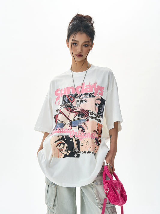 High Street Illustration Print Short Sleeve T-shirt